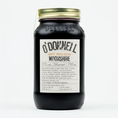 Der cremige Haselnusslikör Harte Nuss Cream von O'Donnell Moonshine!